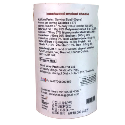 Cheese | Beechwood Smoked Cheese - Kodai Cheese - 250gm