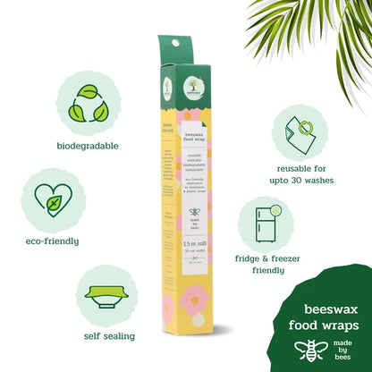 Beeswax Food Wrap - Eco Friendly Alternative To Aluminium &amp; Plastic Wraps- Last Forest - 1.5m Roll (30cm Width)