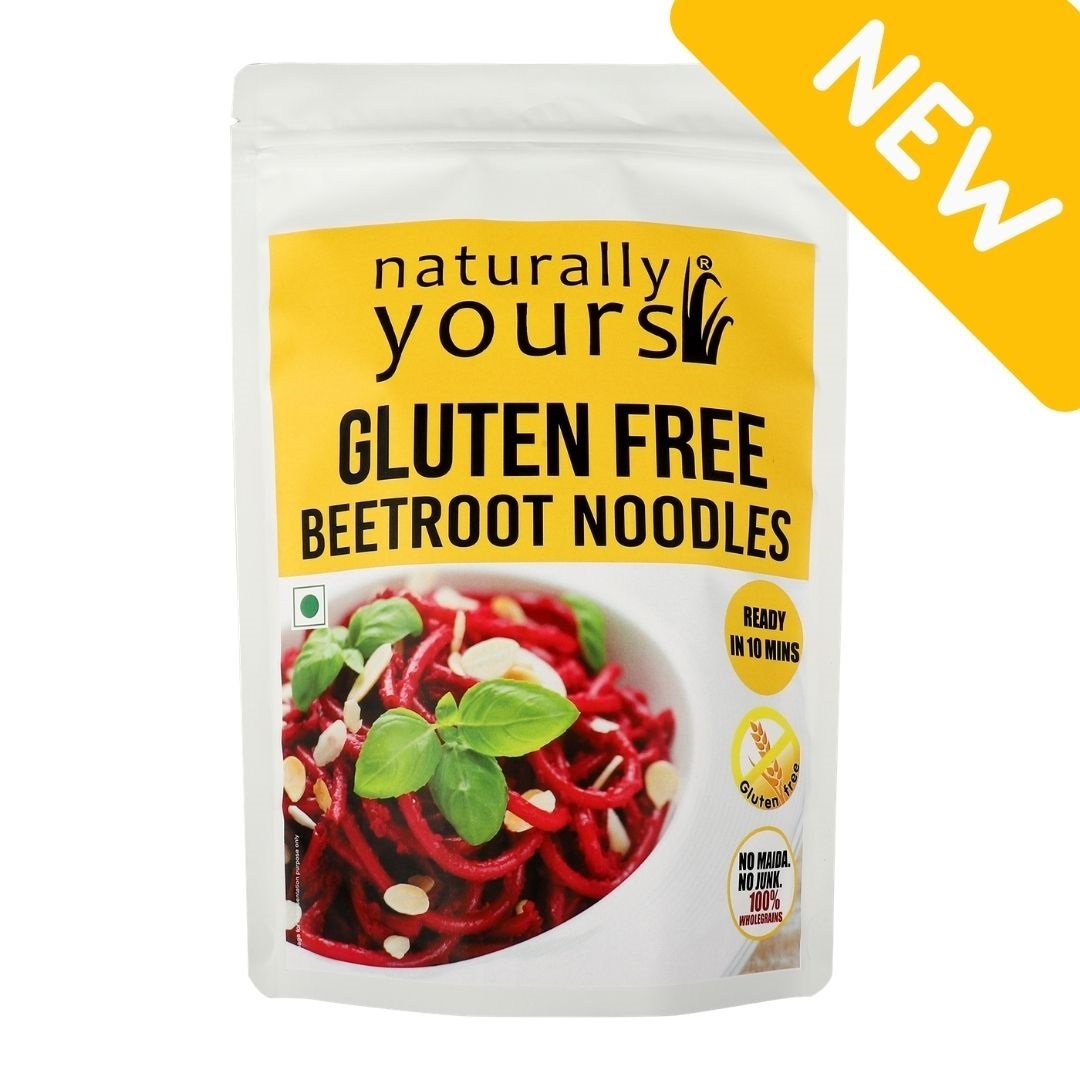 Beetroot Noodles – Gluten Free, Rich In Protein, Rich In Fiber, No Maida, No Onion &amp;amp; No Garlic - Naturally Yours – 100gm