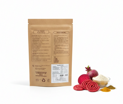 Chakli | Beetroot Chakli - Vegan, Gluten Free  Snacking With Natural Twist - Zero Cholesterol-No Preservative-No Trans Fat- High Energy -Healthy Delicacy-210gm