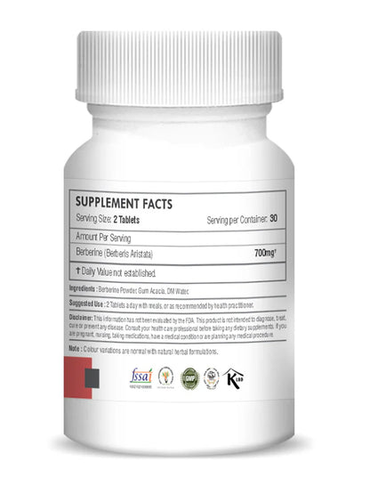 Berberine | Berberis Aristata - Diabetic Support -  H&amp;C – 60 Tablet