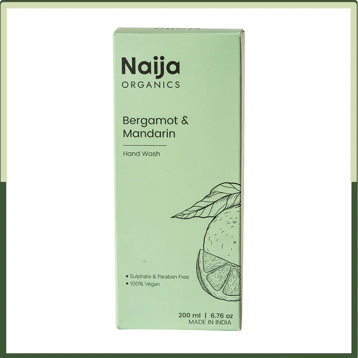 Hand Wash | Bergamot &amp; Mandarin Hand Cleanser -100%vegan, Sulphate &amp; Paraben Free – Naija – 200ml