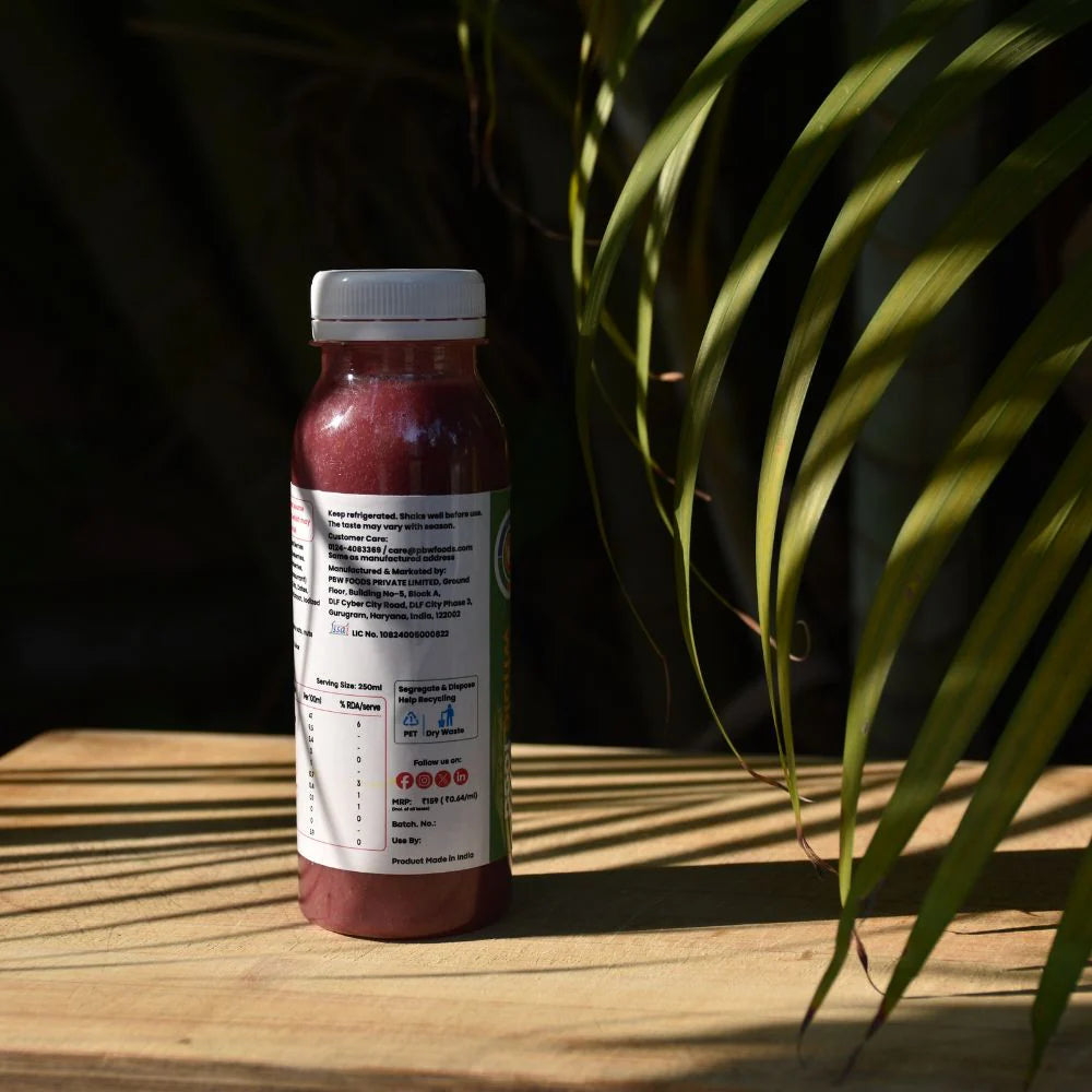 Juice | Antioxidant Rich (Berry Blast) -100% Vegan - No Added Preservatives ,Lactose-free, No Refined Sugars , Synthetic Colors-Plant Based Whole Food- 250ml