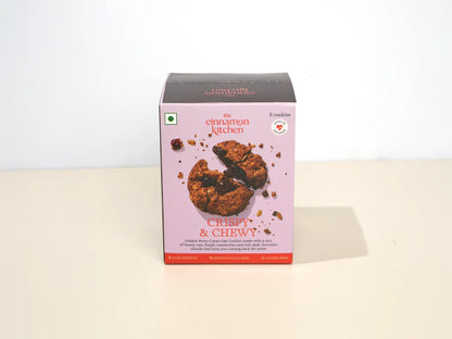 Cookies | Berry Cacao Oat Cookies - Crispy &amp; Chewy - Vegan, Gluten Free, Sugar Free, Lactose Free, Low Calorie &amp; PCOS Friendly - The Cinnamon Kitchen - Pack Of 5
