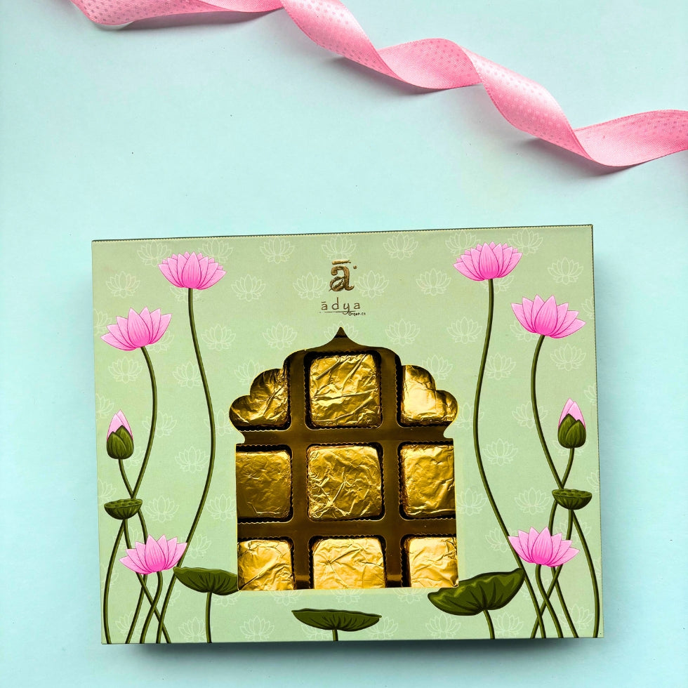 Burfi | Besan Jaggery Burfi (Made From A2 Ghee, Jaggery, Stoneground Besan, Pumpkin Seeds &amp;amp; Almonds) - Handcrafted - Gut Friendly, Chemical Free &amp;amp; Pesticide Free- Adya Organics - 400gm