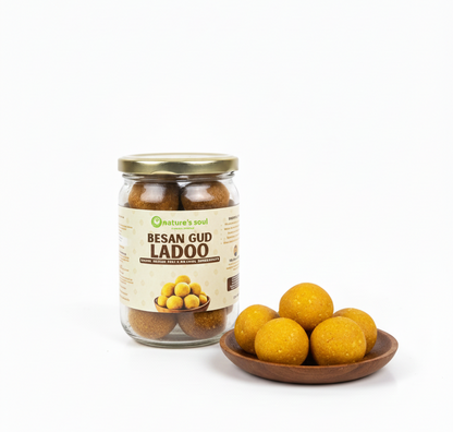 Ladoo | Besan Gud Ladoo - Vegan, Gluten Free &amp; Refined Sugar Free  – Nature&