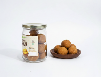 Ladoo | Besan Gud Ladoo - Vegan, Gluten Free &amp; Refined Sugar Free  – Nature&