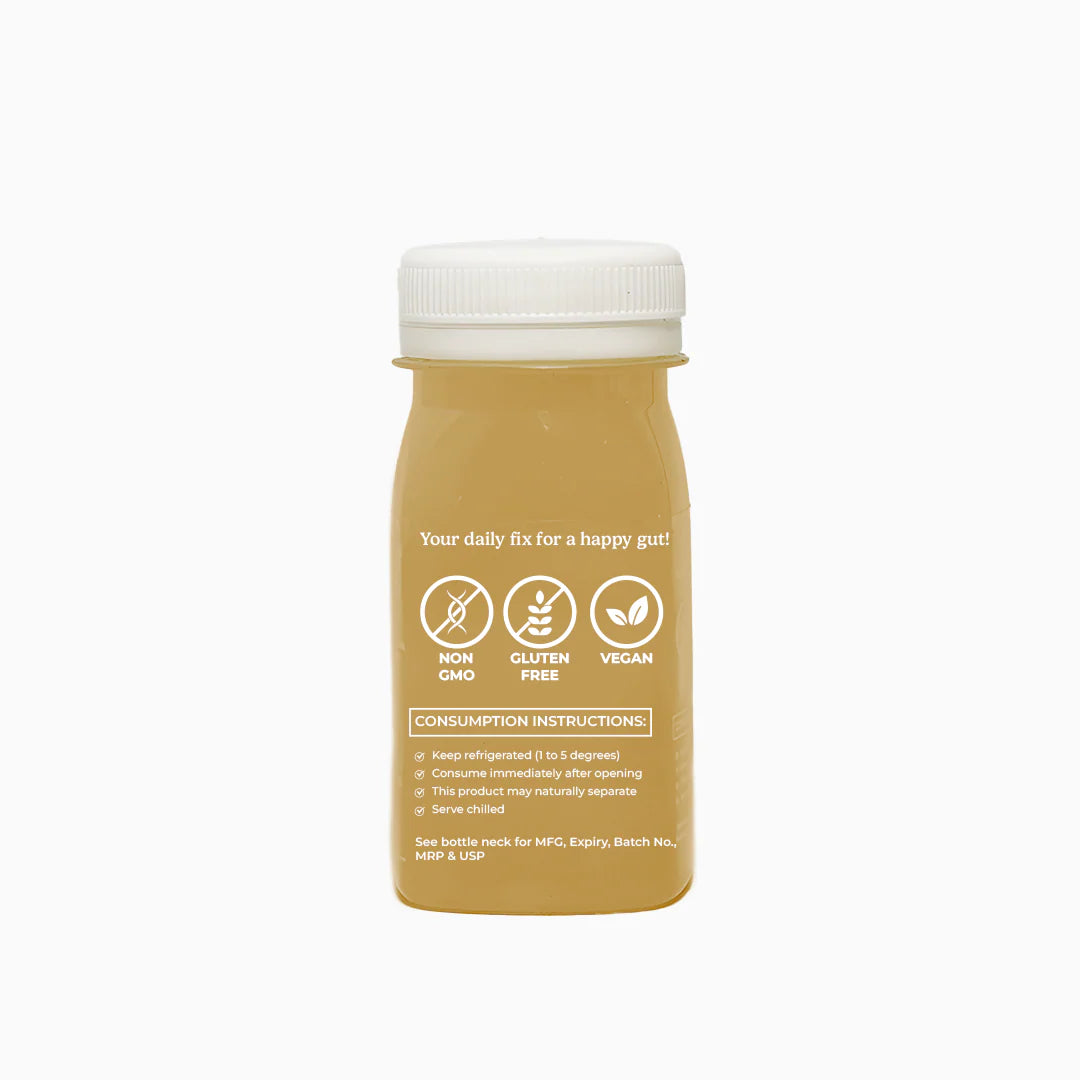 Better Digest | Your Daily Fix For A Happy Gut - Coconut Water - Pineapple - Apple Cider Vinegar - Ginger - Lemon - Bacillus Coagulans - Cold Pressed - Vegan, Gluten Free, Non GMO, No Added Sugar &amp; Preservatives Free - Better Shot - 100ml