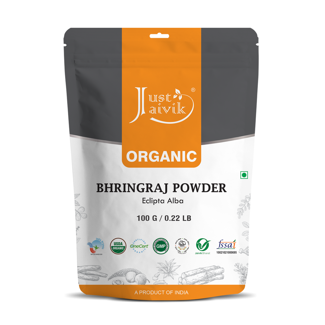 Bhringraj Powder | USDA Organic - Just Jaivik – 100gm
