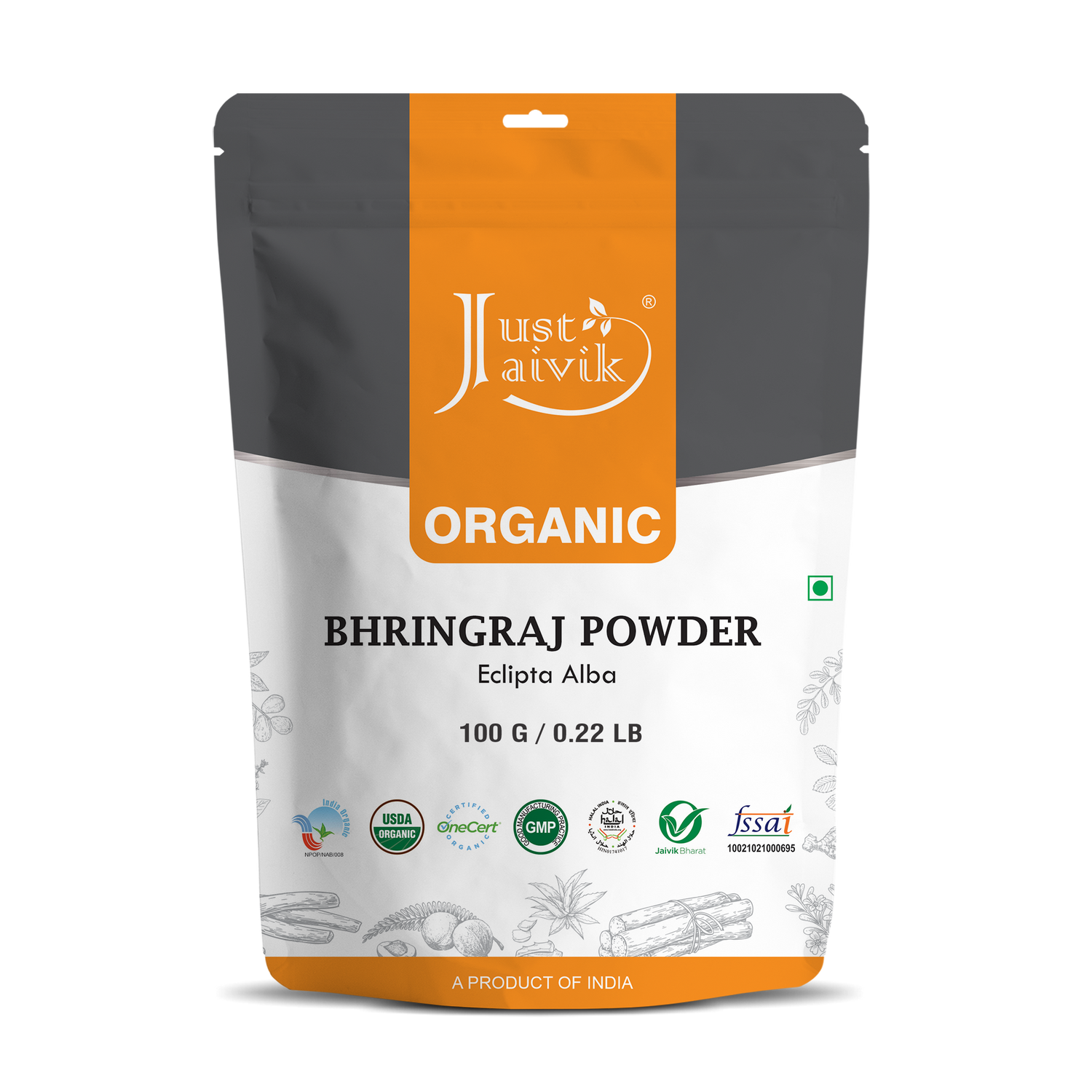 Bhringraj Powder | USDA Organic - Just Jaivik – 100gm