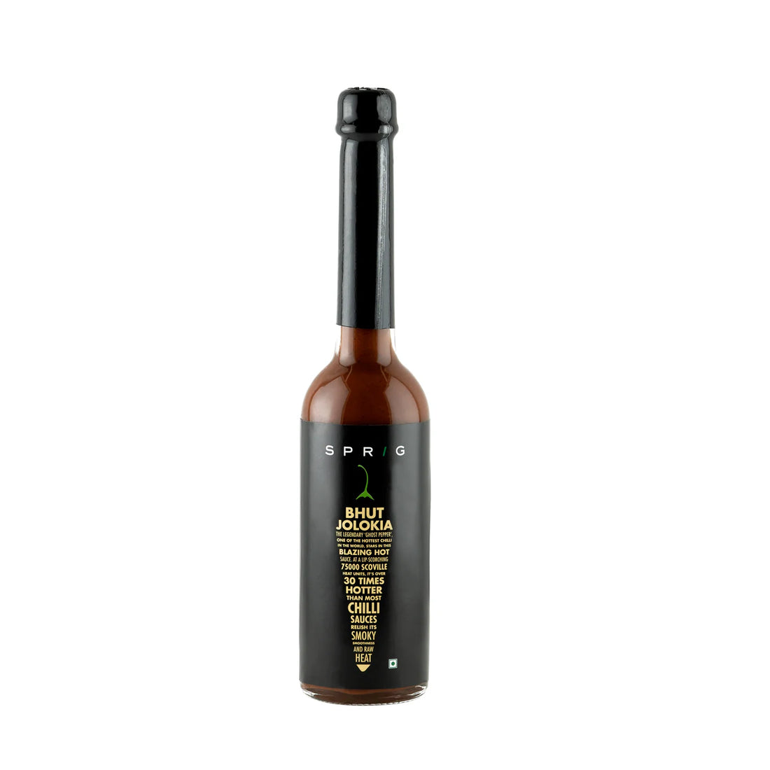 Chilli Sauce | Bhut Jolokia Extra Hot Chilli Sauce - Vegan, Gluten Free &amp; No Added Sugar - Sprig - 120gm