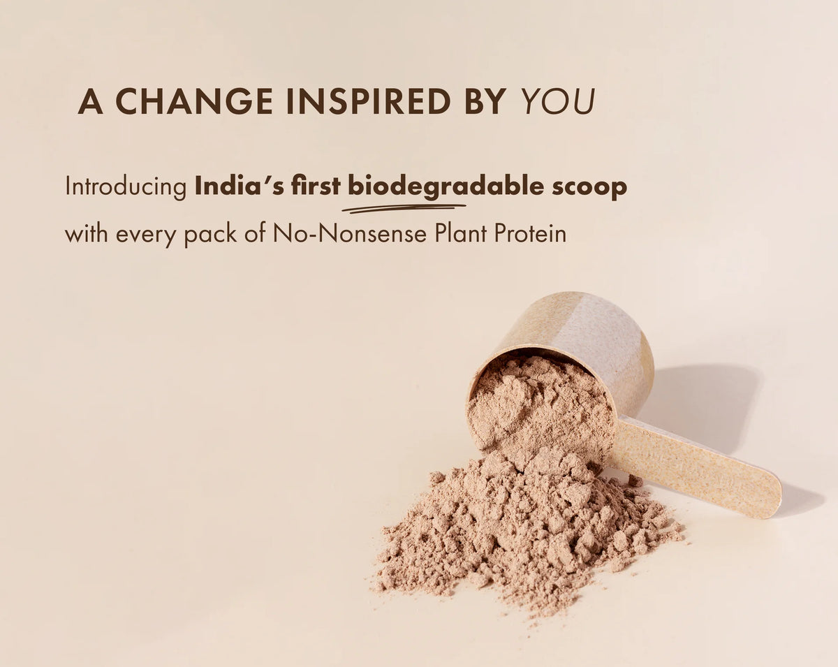 Protein Powder | Cocoa Beet Plant Protein (24gm Protein Per Serving) – No Nonsense -  Vegan, Gluten Free, Soy Free, No Trans Fat, No Added Sugar, Gums, Enzymes &amp; No Added Artificial Flavours – Cosmix – 38gm
