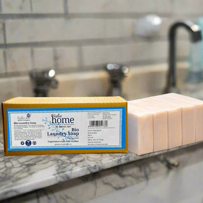 Bio Laundry Soap | (Stain Free Clothes) - Vegan, No Fillers &amp;amp; Harsh Chemicals – Rustic Art – Set Of 5 - 750gm