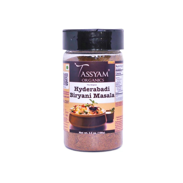 Biryani Masala | Handpounded Hyderabadi Biryani Masala - All Natural - No Added Preservatives - Tassyam Organic - 100gm