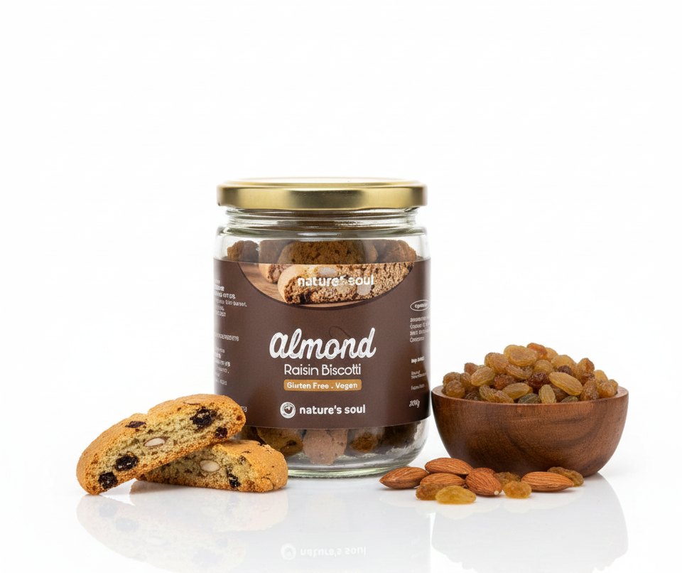Biscotti | Almond Raisin – Vegan &amp; Gluten free – Nature&