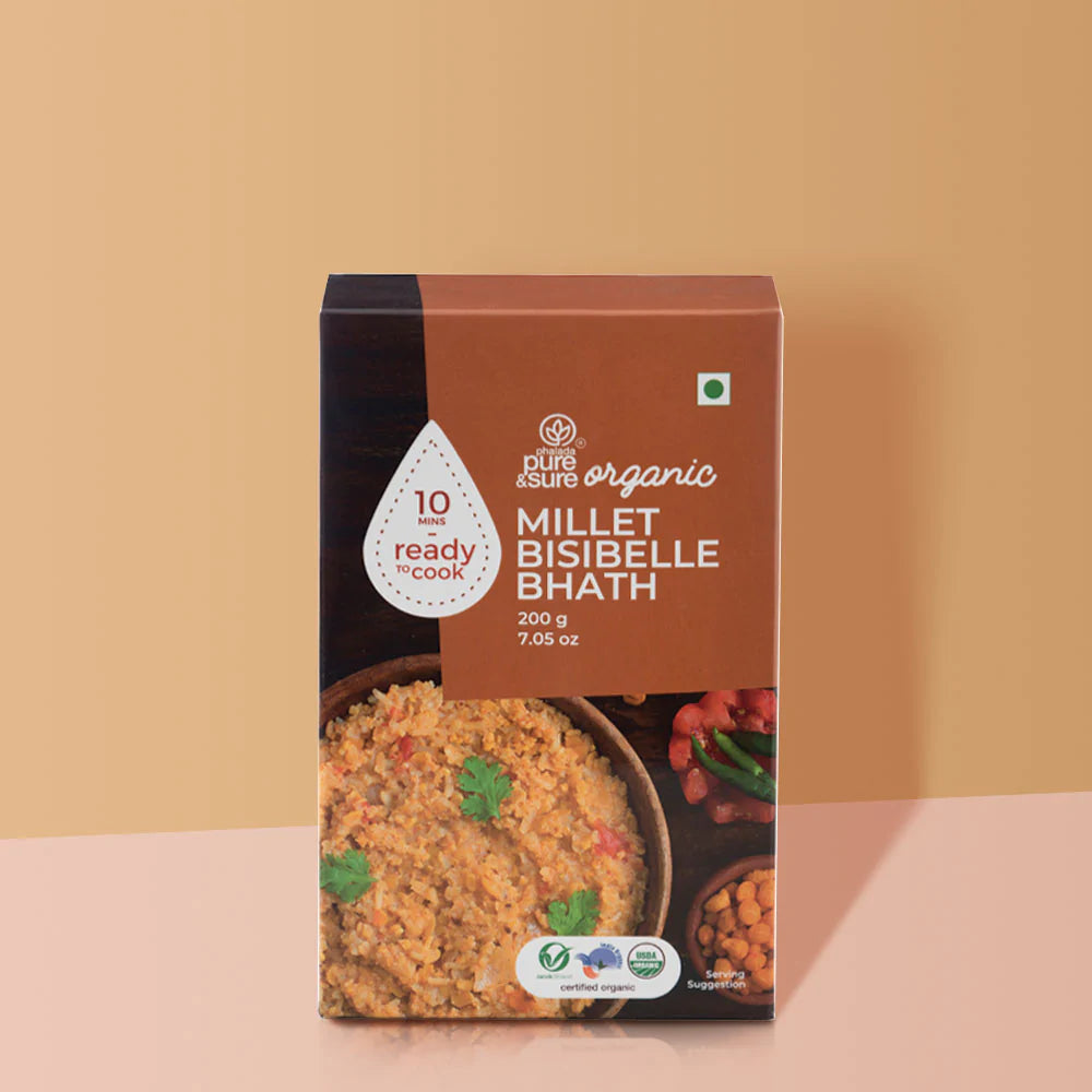 Bisi Belebath Millet - Ready To Cook – Organic - Indian - Pure And Sure - 200gm