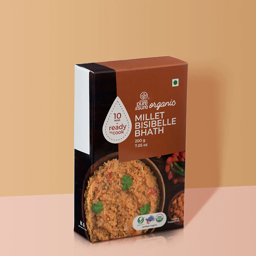 Bisi Belebath Millet - Ready To Cook – Organic - Indian - Pure And Sure - 200gm