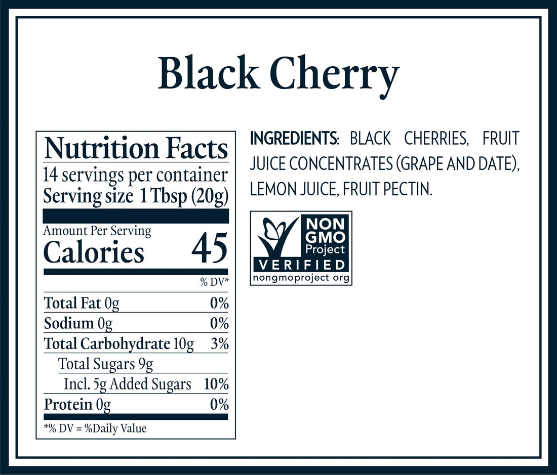 Black Cherry Jam | (Sweetened Only With Vineyard Ripened Grape & Fruit Juices) – Dalfour – 284gm