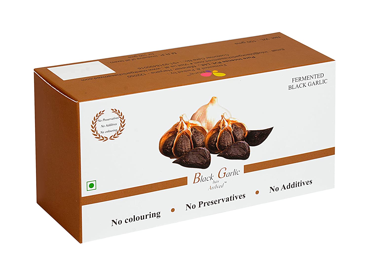 Black Garlic – Fermented, Non Pungent &amp;amp; Great Taste - Kasaya Essential - 100gm