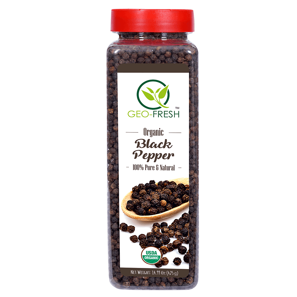 Black Pepper | USDA Organic - Geo-Fresh - 425gm