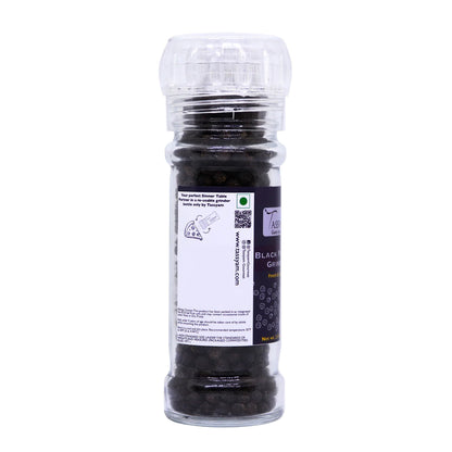 Black Pepper Grinder | Fresh &amp; Strong - Tassyam Organics - 60gm