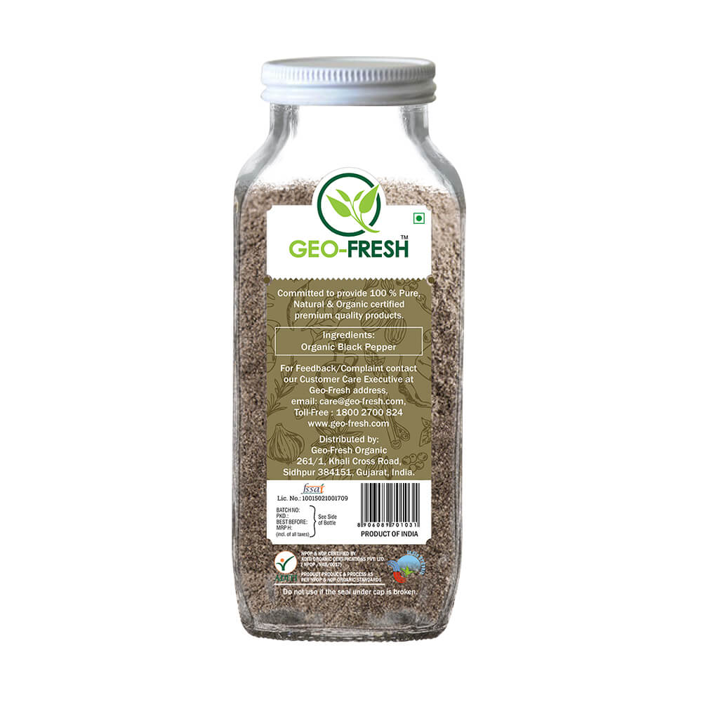 Black Pepper Powder | USDA Organic - Geo-Fresh – 250gm