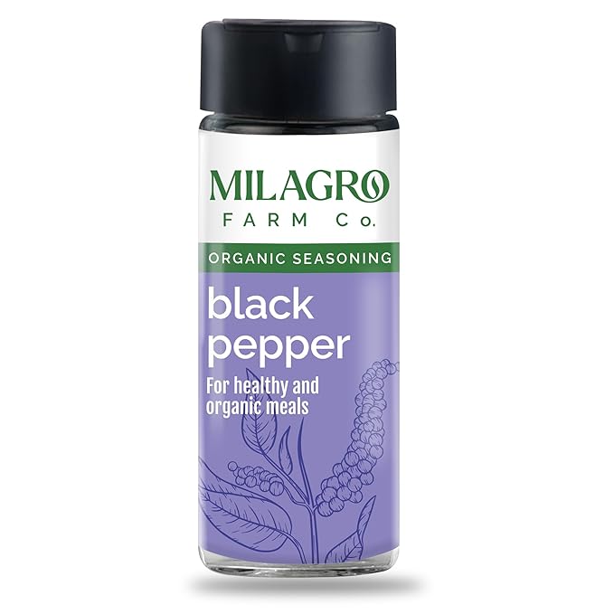 Seasoning | Black Pepper Seasoning - Organic & Healthy Meals – Organic – Additive Free & No Preservatives – Milagro Farm Co. – 50gm