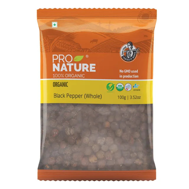 Black Pepper (Whole) - Pro Nature - 100gm