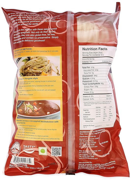 Rice Spaghetti – Gluten Free, Cholesterol Free &amp;amp; Fat Free - Peacock - 200gm