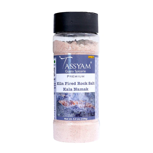 Black Salt | Grinder - Kiln Fired - Tassyam Organics - 125gm