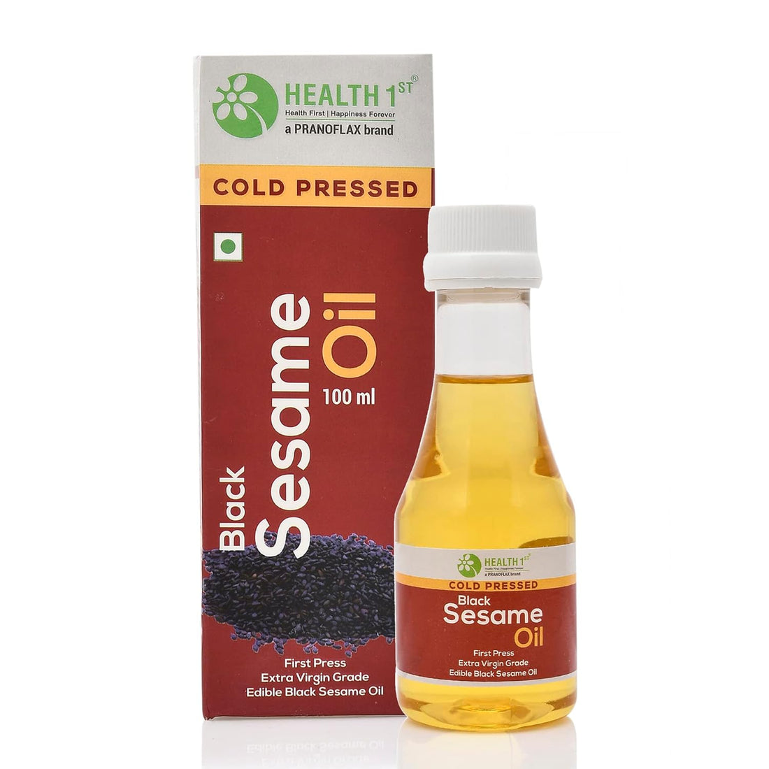 Black Sesame Oil - Cold Pressed - Health 1st - 100ml