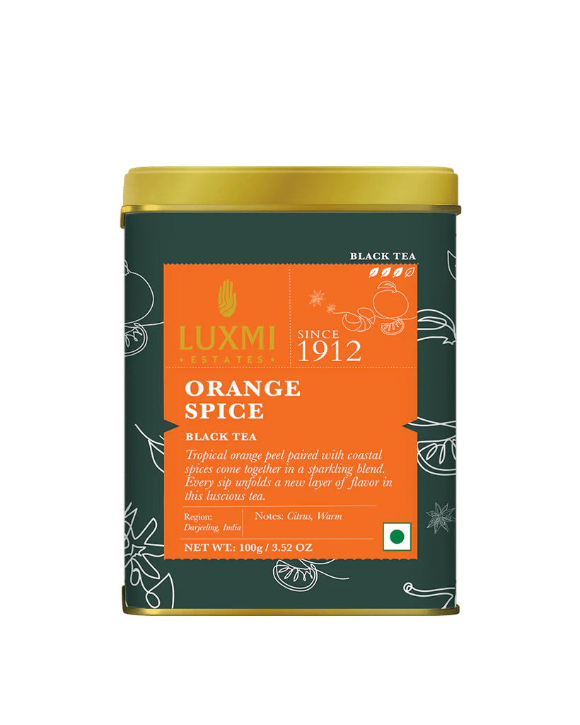 Tea | Black Tea - Orange Spice - Citrus, Warm Notes - Organic – Luxmi Estates – 100gm