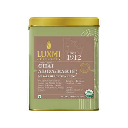 Chai Adda | Barie (Masala Black Tea Blend) - USDA Organic - Luxmi Estate - 100gm