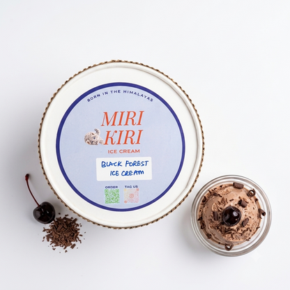 Ice Cream| Black Forest Ice Cream - Sweetened with Cane Sugar -No Artificial Flavours or Colours - Miri Kiri – 250gm