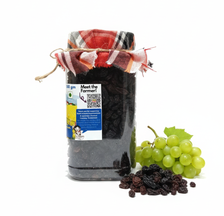 Raisins | Premium Black Raisins- Naturally-Farmed, Naturally Sun Dried, Naturally Tasty - 100% Natural, No Chemical Treatment - Umrani Farms - 650gm