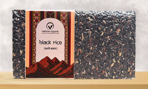 Rice |  Black Rice (Sikkim)-Himalayan Whole Grain Black Rice - Vartoh Organic - 1000gm