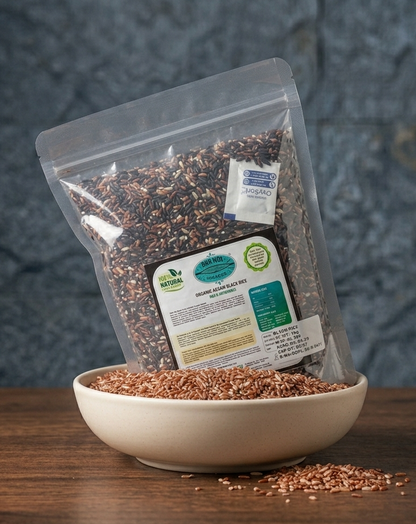 Rice | Black Rice – Straight From The Brahmaputra Valley Farms – The Medicinal Rice From Assam – USDA Organic – BOR-NOI ORGANICS – 1000gm