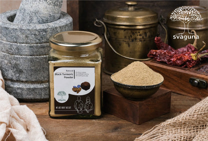 Turmeric Powder | Black - Natural - No Preservatives &amp; No Artificial Coloring - Svaguna - 100gm