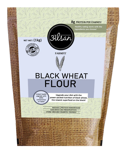 Flour | Black Wheat Flour - Sundried - Stone Ground - Gluten Free &amp; No Added Preservatives - Alsan - 500gm