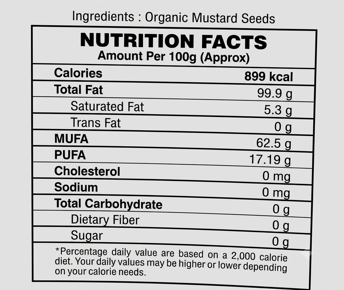 Black Mustard Oil (Wood Pressed) - Extra Virgin Oil - Made With Organic Mustard Seed -No Bleaching or Deodorizing, Preserves Healthy Fats-No Chemical Fertilizers or Synthetic Pesticide-Nature&