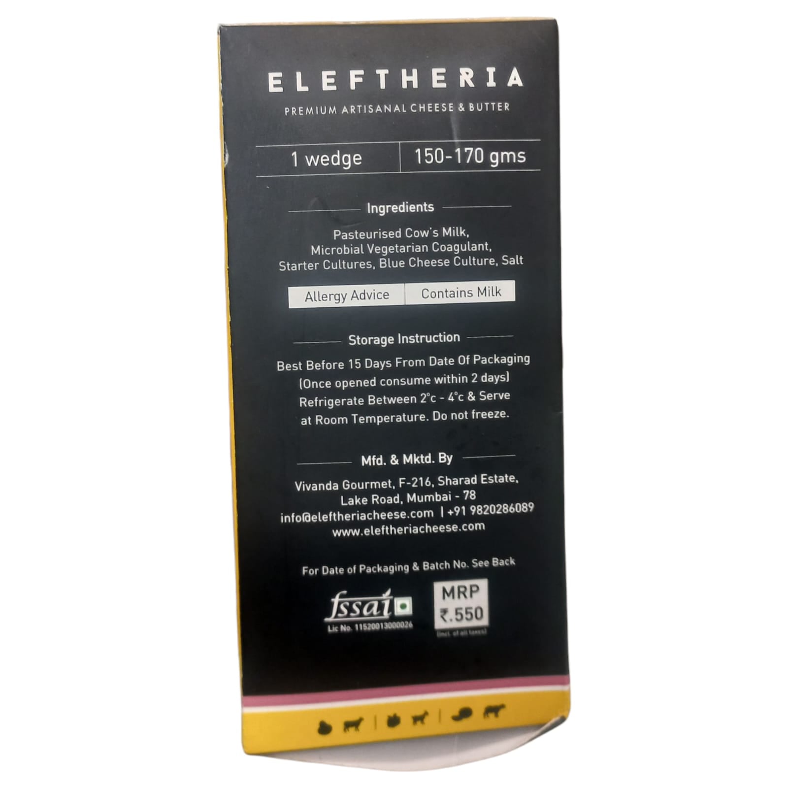 Cheese | Nilah – Blue Cheese -  Eleftheria Cheese - 150-170gm