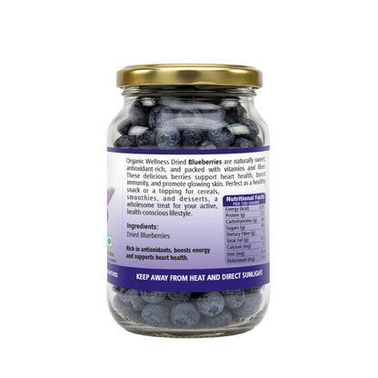 Blue Berry-Whole &amp; Sun Dried (Tiny, Tasty, Powerful)- Boosts Energy, Supports Heart Health - No Added Sugar and Preservative Free- Organic Wellness - 200gm
