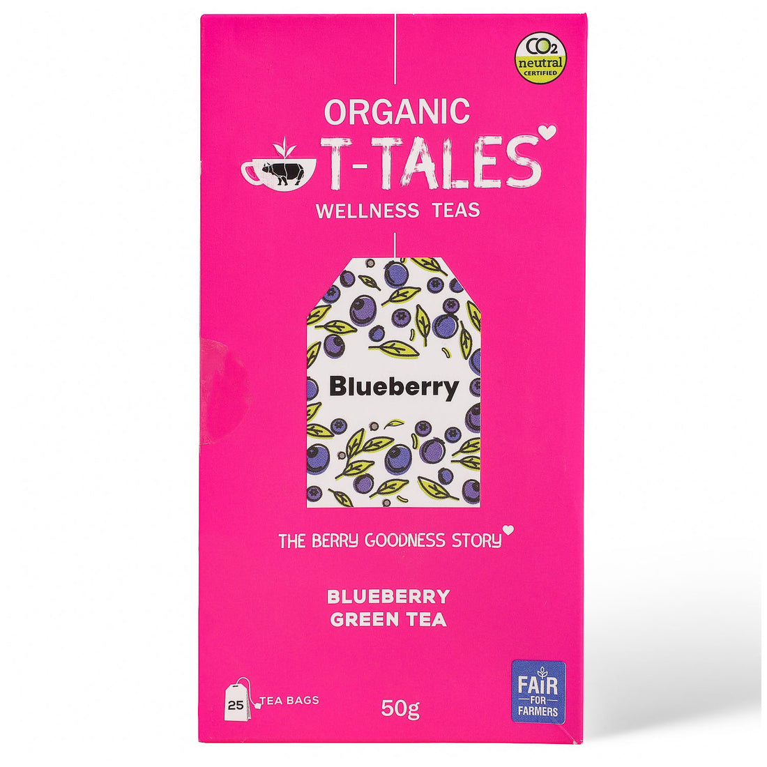 Tea | Blueberry Green Tea - Organic - Single Estate Teas - T-Tales - 25 Tea Bag