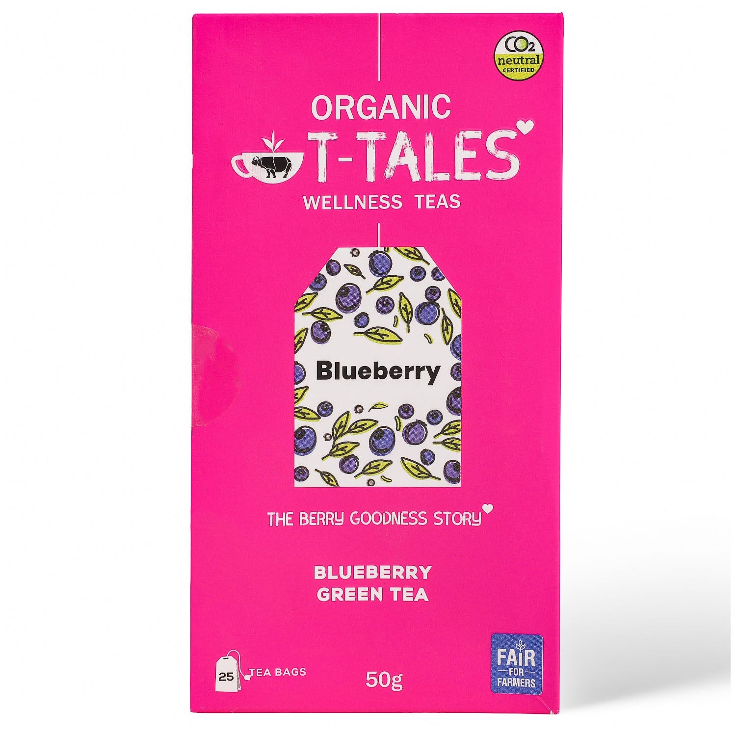 Tea | Blueberry Green Tea - Organic - Single Estate Teas - T-Tales - 25 Tea Bag