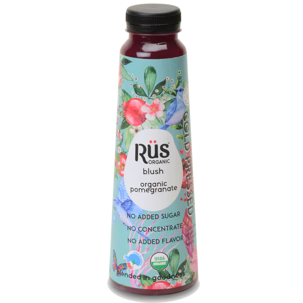 Blush – Pomegranate Juice – Cold Pressed – USDA Organic - Indian - No Added Sugar - Rus Organic – 500ml