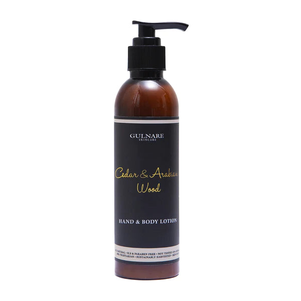 Body Lotion | Cedar &amp; Arabian Wood - All Natural - Cruelty Free, Paraben Free, Silicon Free &amp;amp; Sls Free - Gulnare - 200ml