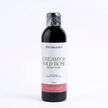 Body Wash | Cream (Rose) - Suitable For All SkinTtypes - Chemical Free, No Sulphate, Silicones, No Artificial Colours &amp;amp; Fragrances - Bon Organics - 250ml