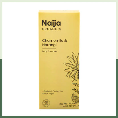 Body Cleanser | Organic Chamomile &amp; Narangi Body Wash - 100% Vegan, Sulphate &amp; Paraben Free – Naija – 200ml