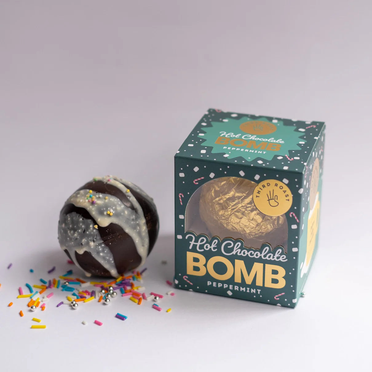 Hot Chocolate Bomb | Peppermint - Third Roast - 1 Bomb (45gm)