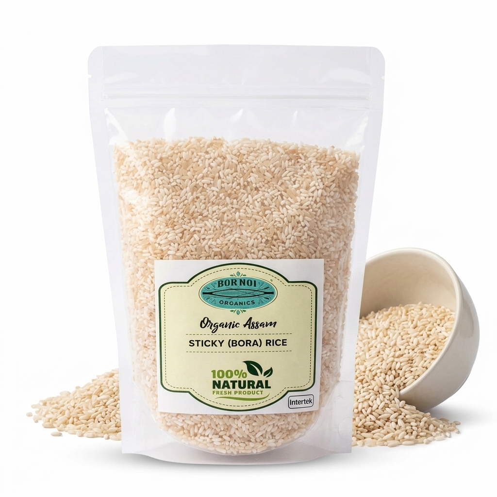 Rice | Bora Sticky - Straight From The Brahmaputra Valley Farms - USDA Organic – BOR-NOI ORGANICS – 1000gm